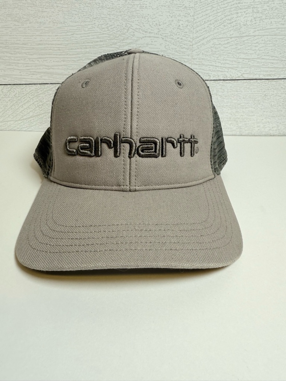 Carhartt Gray Trucker Hat adjustable SnapBack